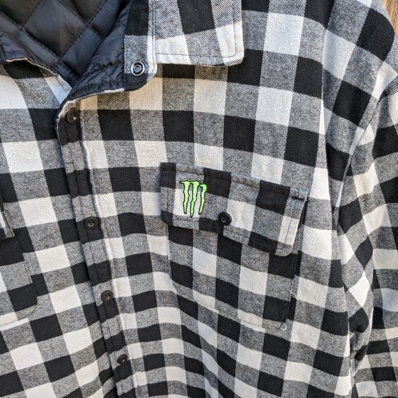 Monster Energy Flannel Jacket Quilted 